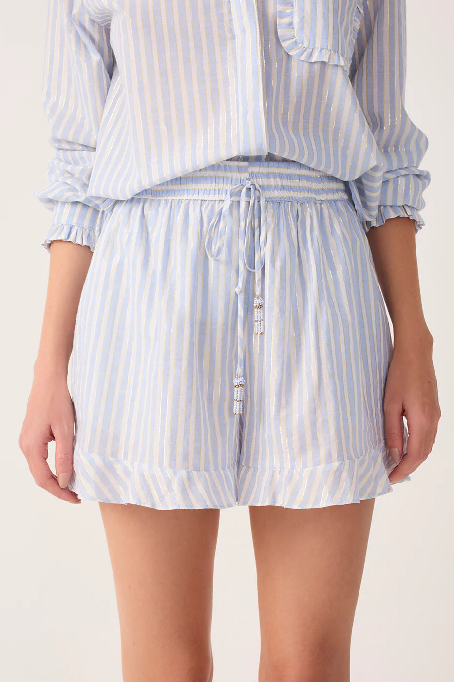 Stripe Lurex Shorts