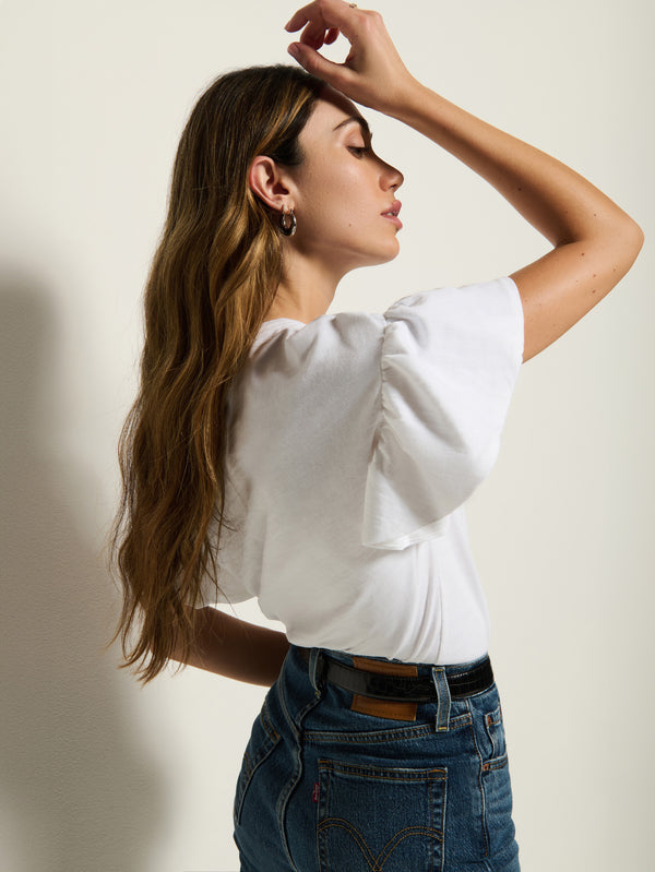 Camille Ruffle Sleeve Top