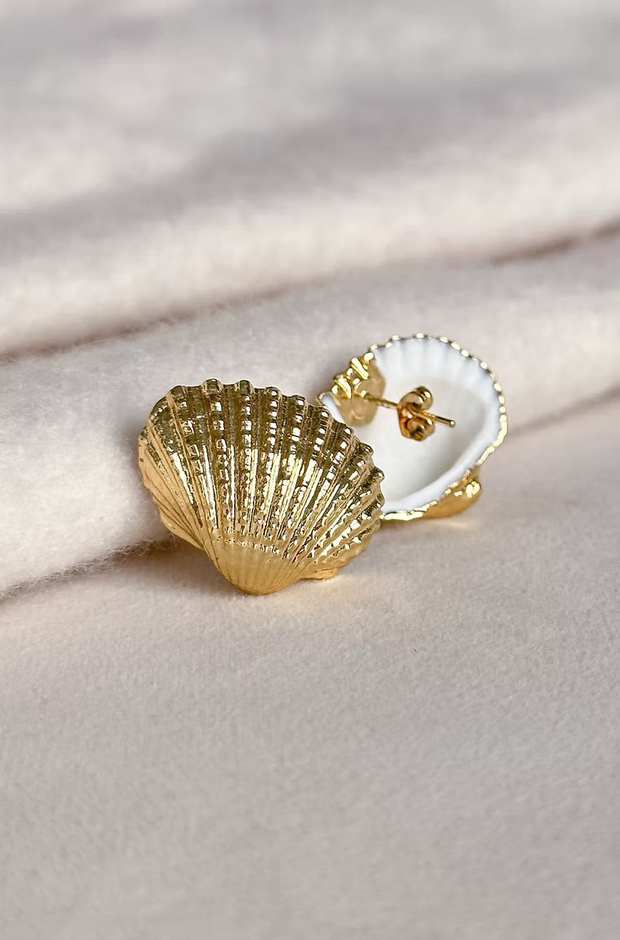 Gold Shell Studs