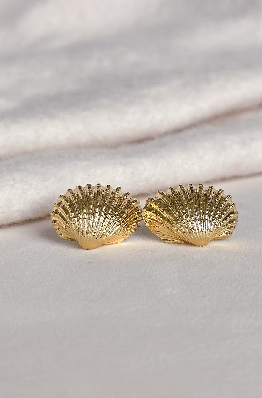 Gold Shell Studs