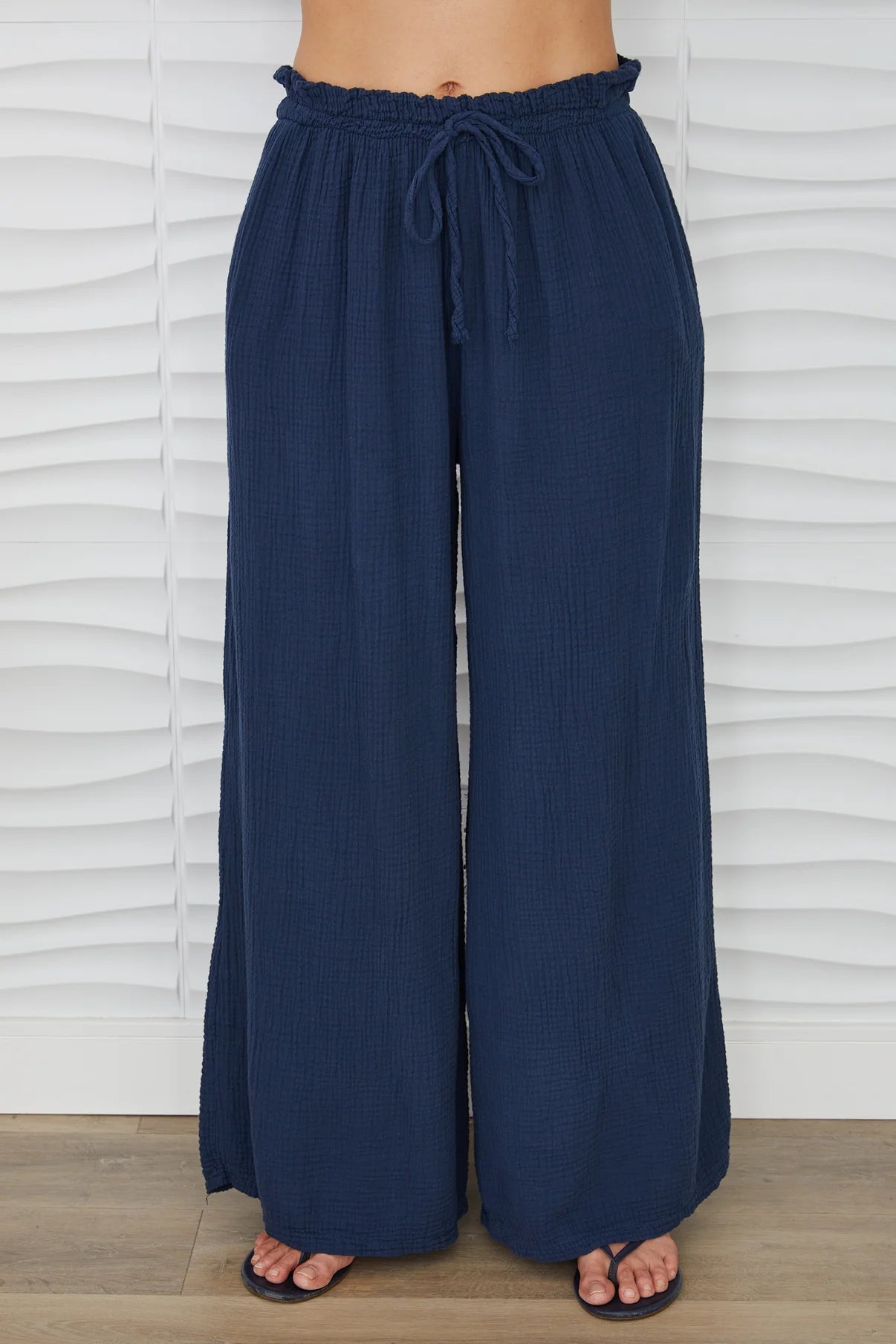 Gauze Drawstring Pants
