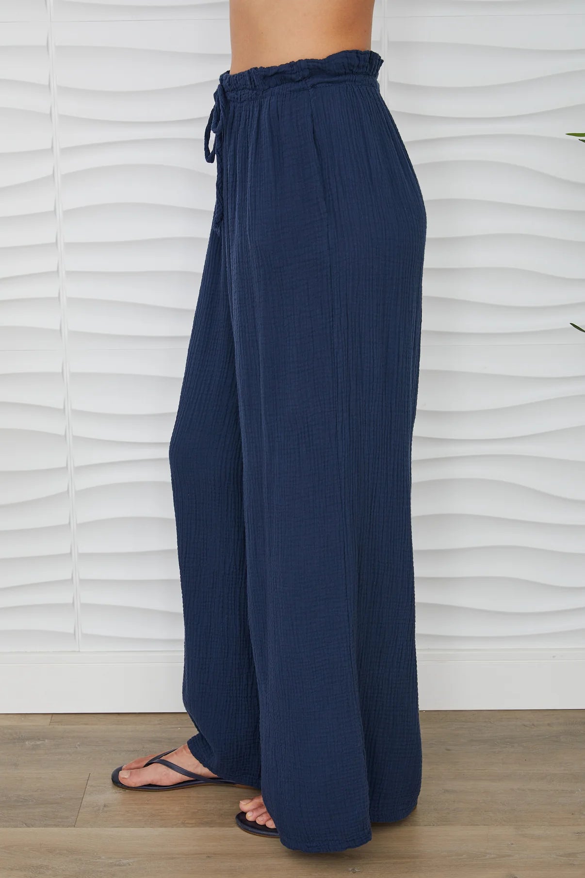 Gauze Drawstring Pants