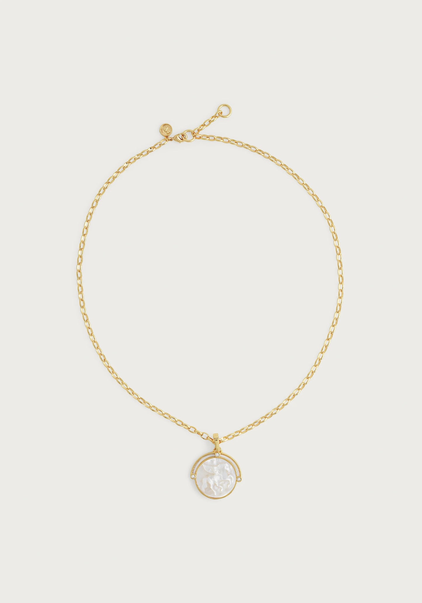 Pegasus Pearl Coin Necklace