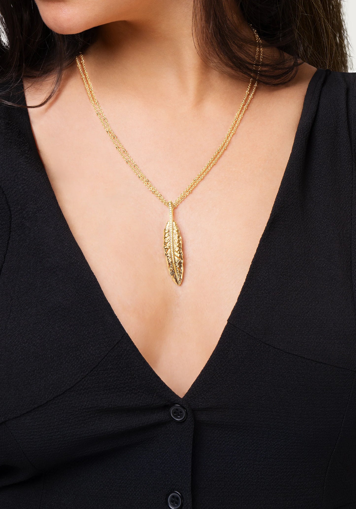 Feather Pendant Necklace
