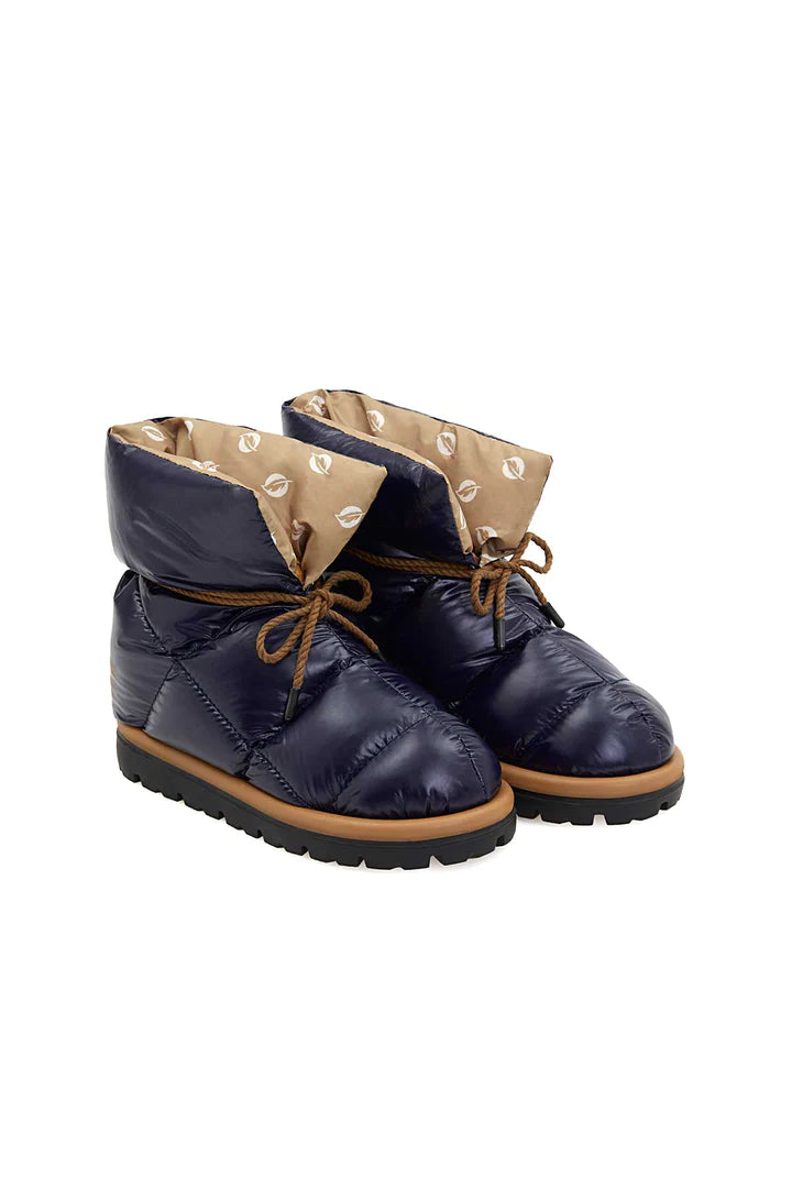 Pillow Boots - Shiny Navy