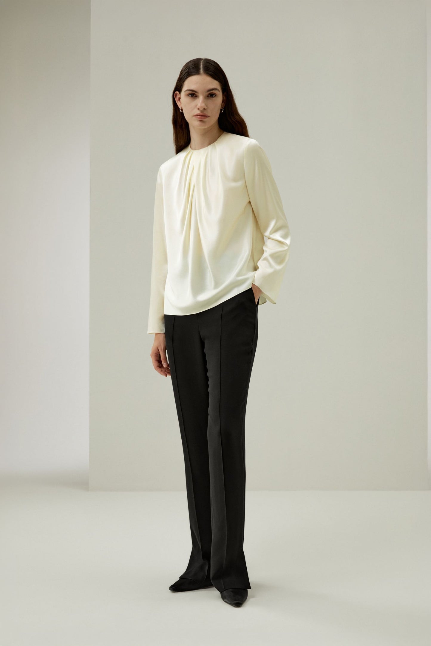 Pleated Neck Blouse