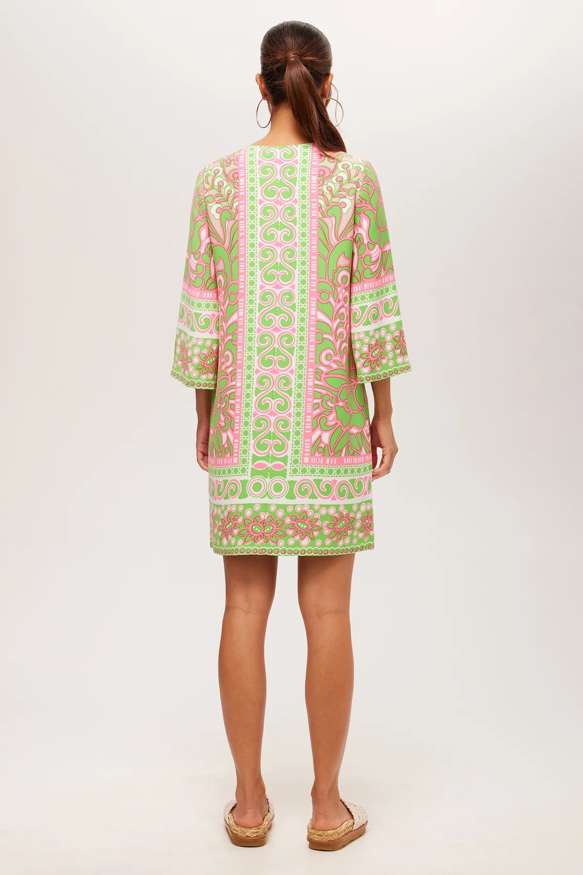 Botanical 3/4-Sleeve Zip Dress
