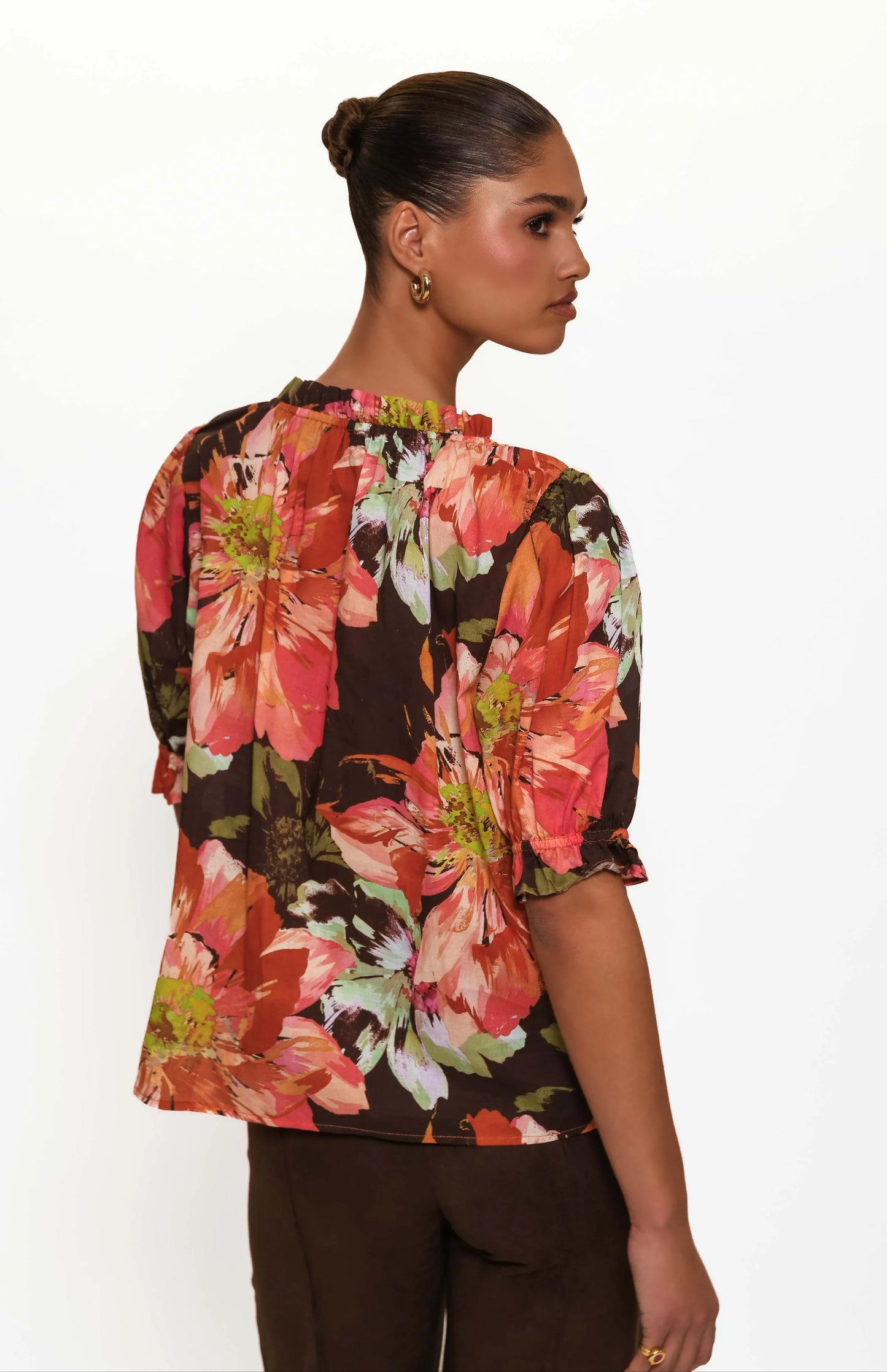 Lettuce Hem Button Down Top