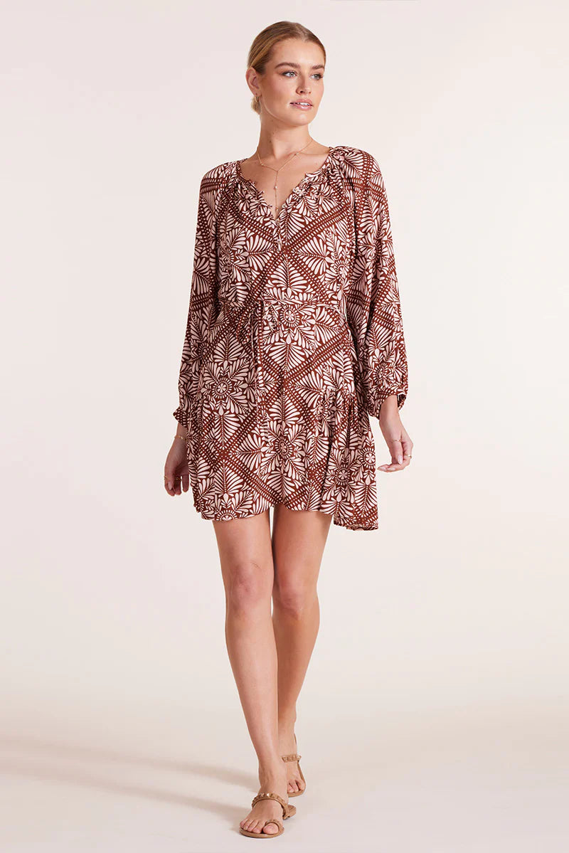 Raglan Split Neck Dress