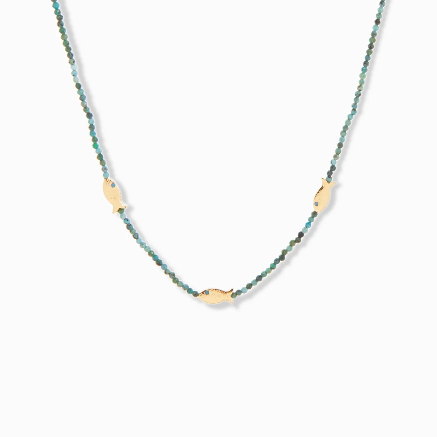 Semi Precious Stone with Fish Beads