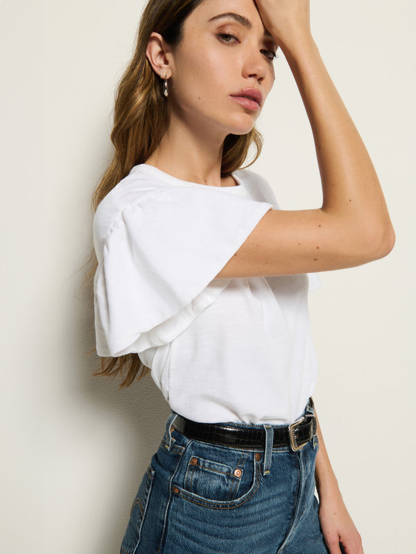 Camille Ruffle Sleeve Top