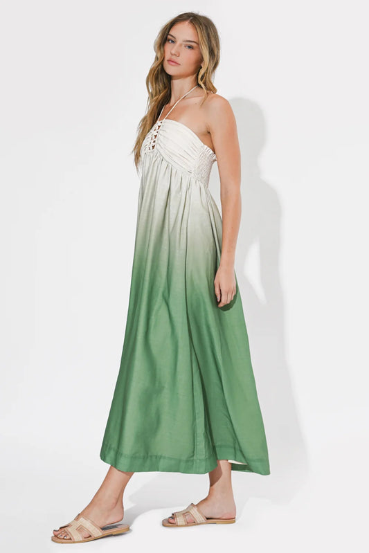 Celine Ombre Halter Maxi Dress