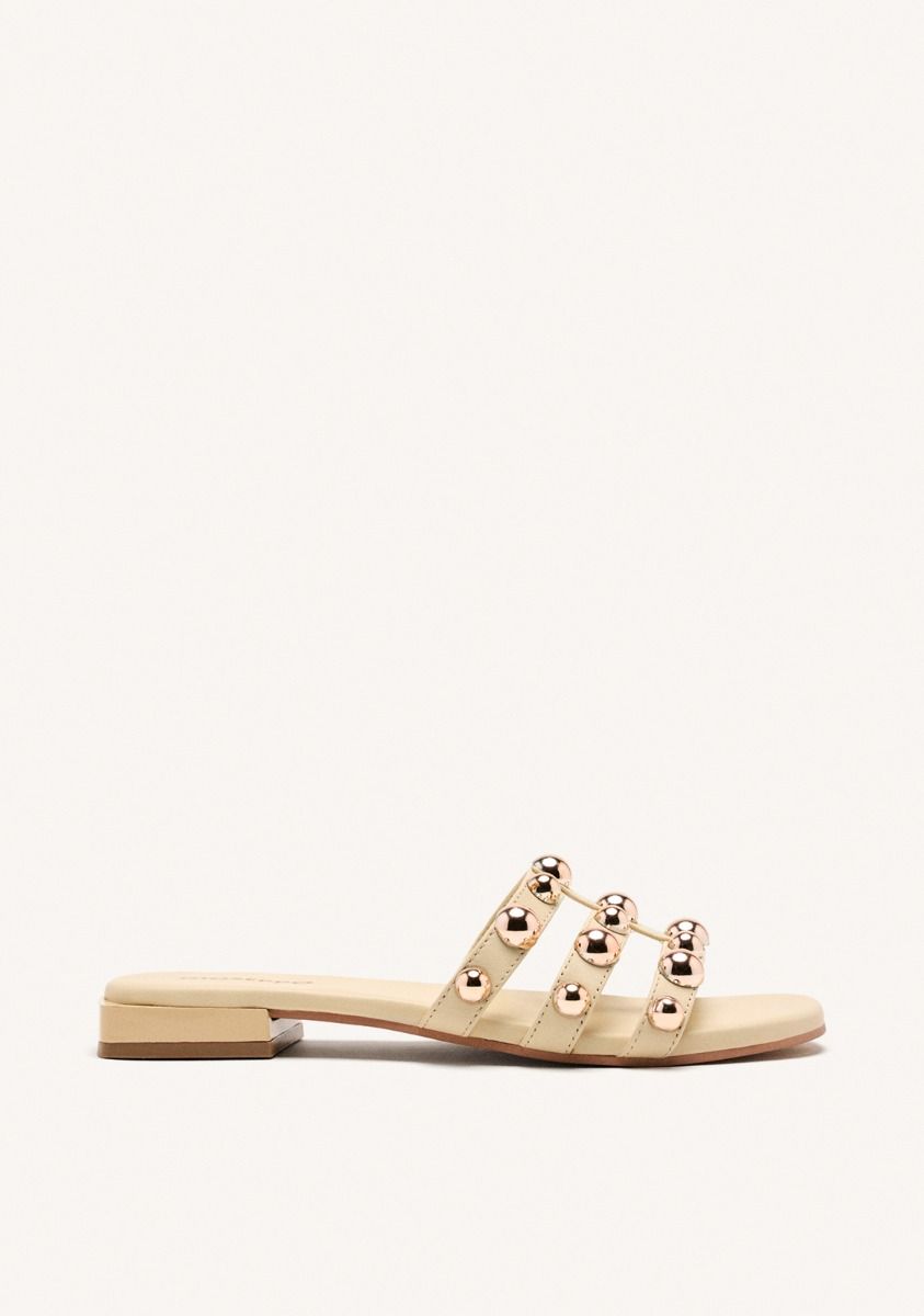 Dekorra Leather Studded Sandals