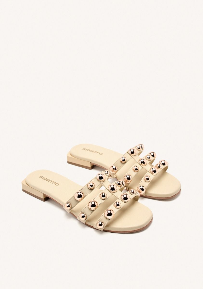 Dekorra Leather Studded Sandals