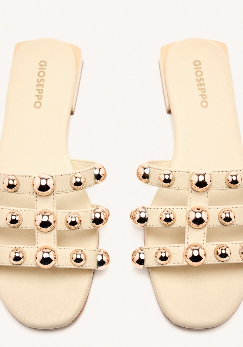 Dekorra Leather Studded Sandals