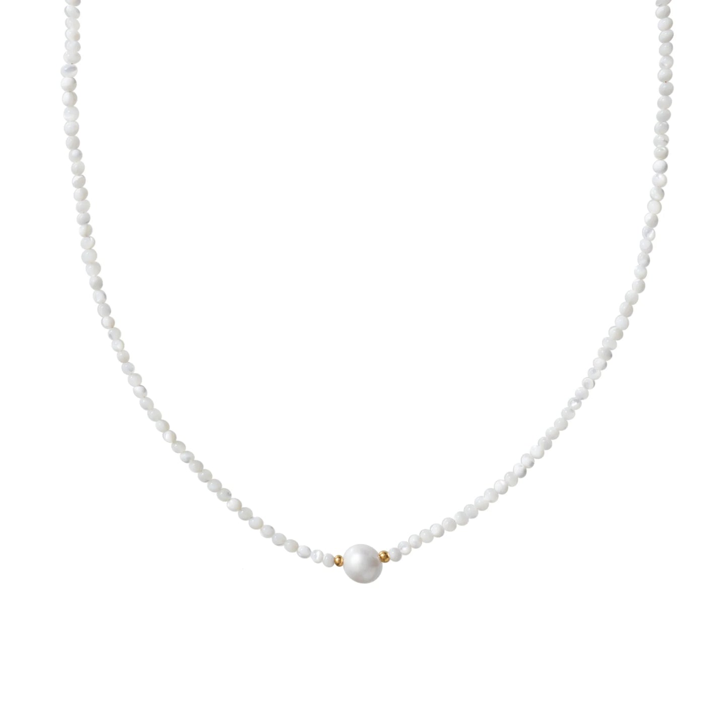 White Thin Pearl Necklace