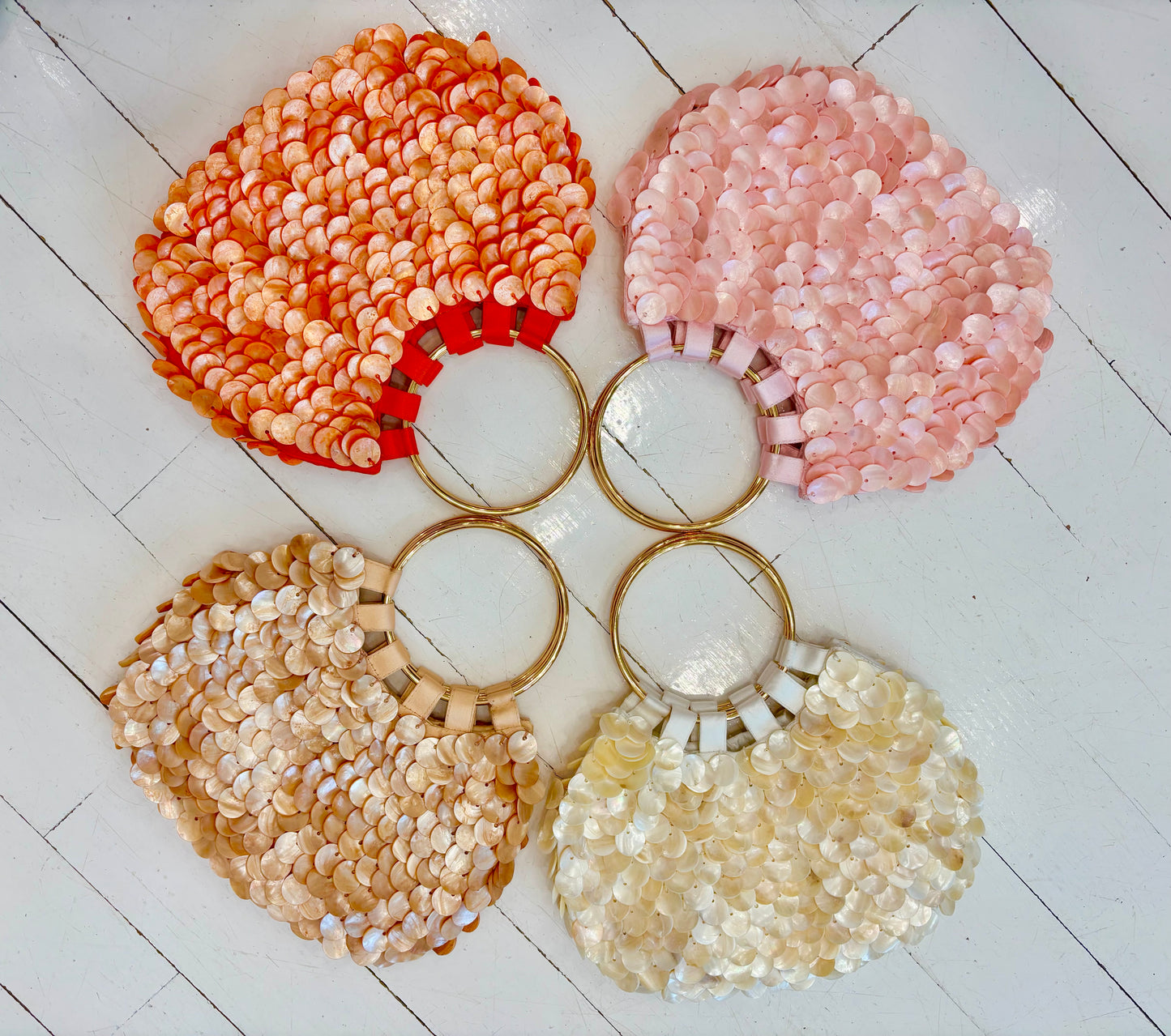 Double Ring Oval Shell Bag