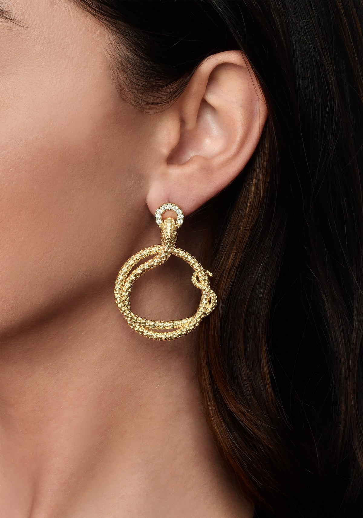 Serpent Ring Hoop Earring