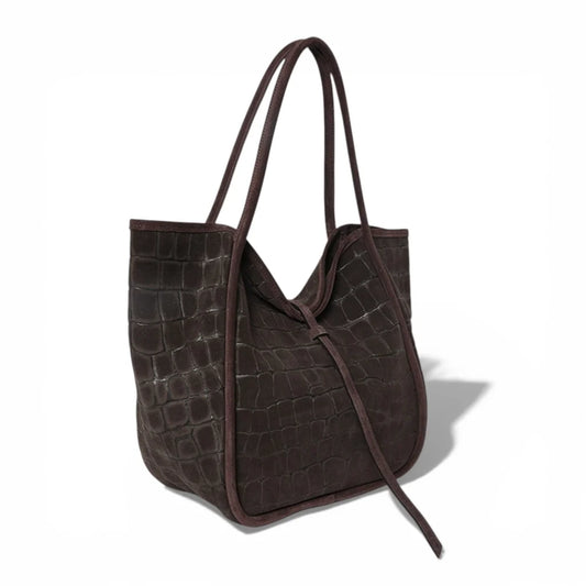 Ellis Hobo Tote in Embossed Suede