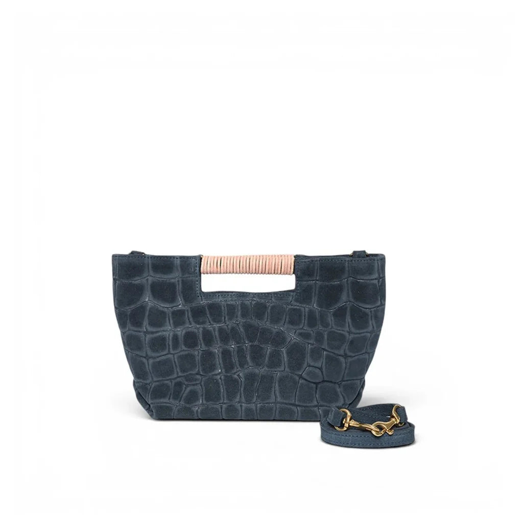 Mini Ella Crossbody in Embossed Suede