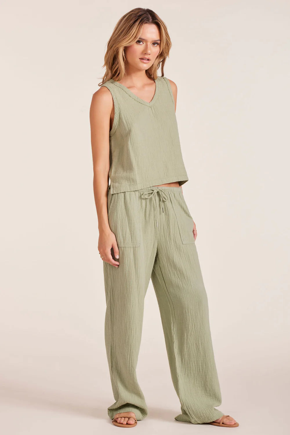 Wide Leg Small Waistband Pants