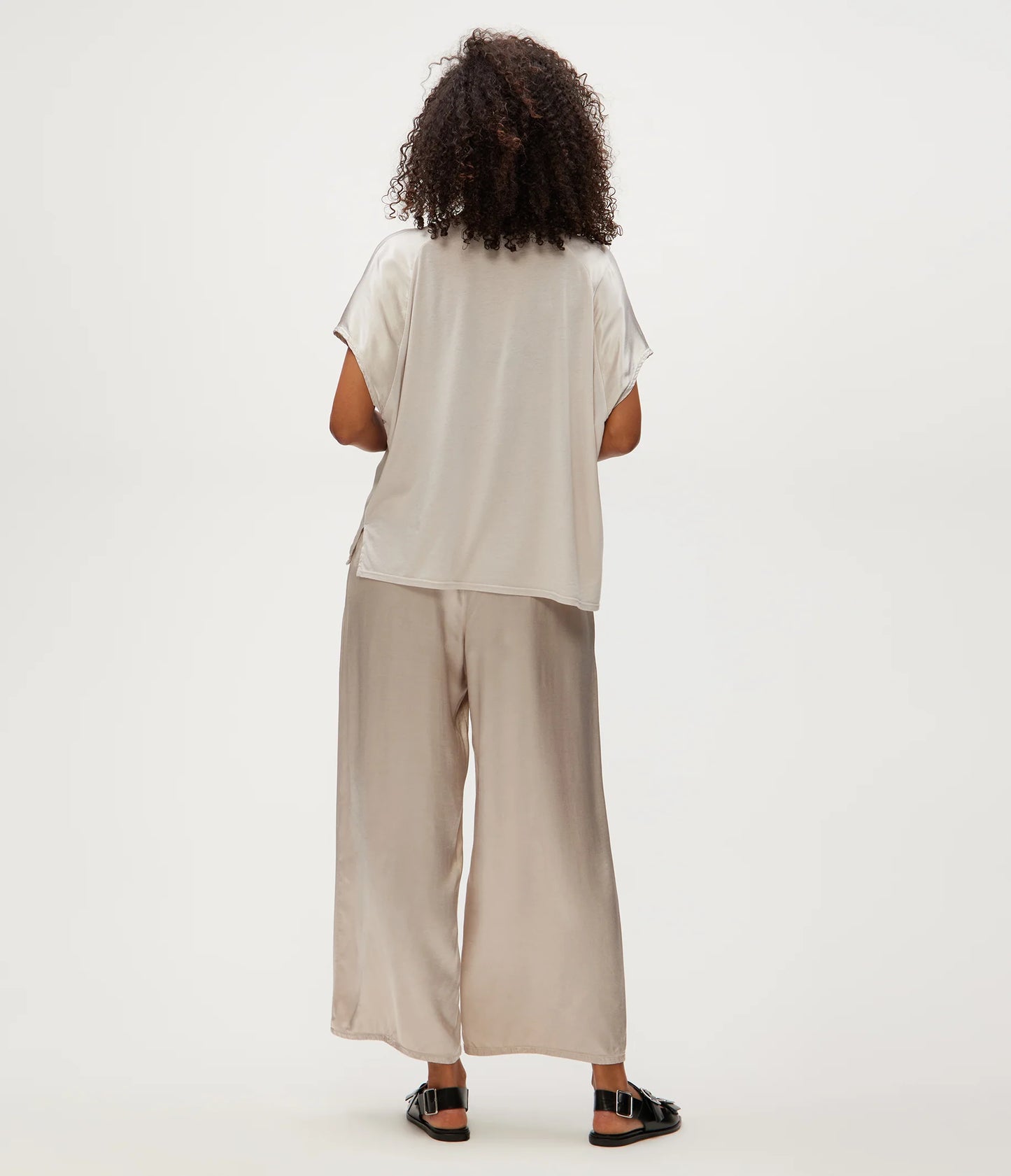 Sacha Satin Cropped Pant