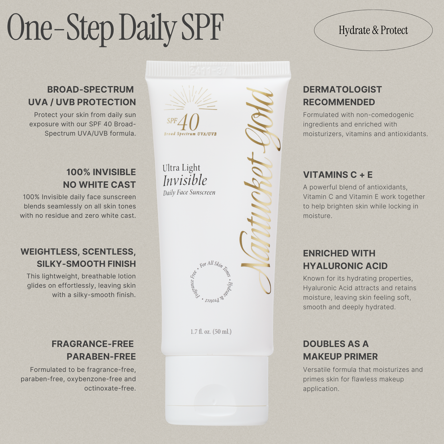 Invisible Daily Face Moisturizer SPF 40
