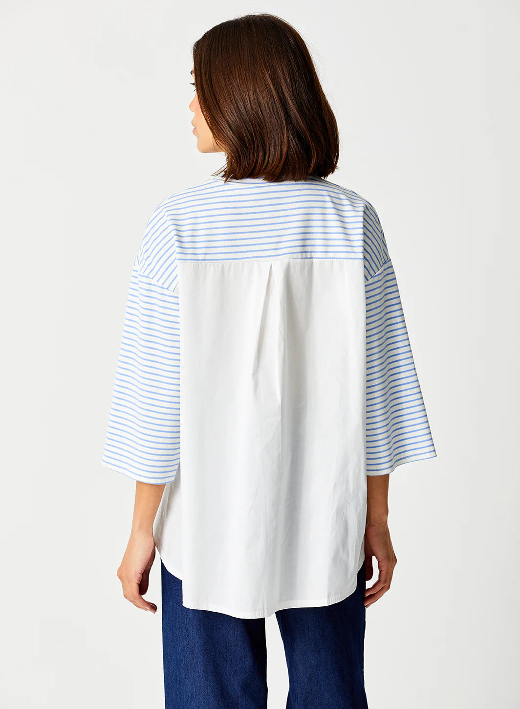 Glace Stripe Hi Lo Hem Top