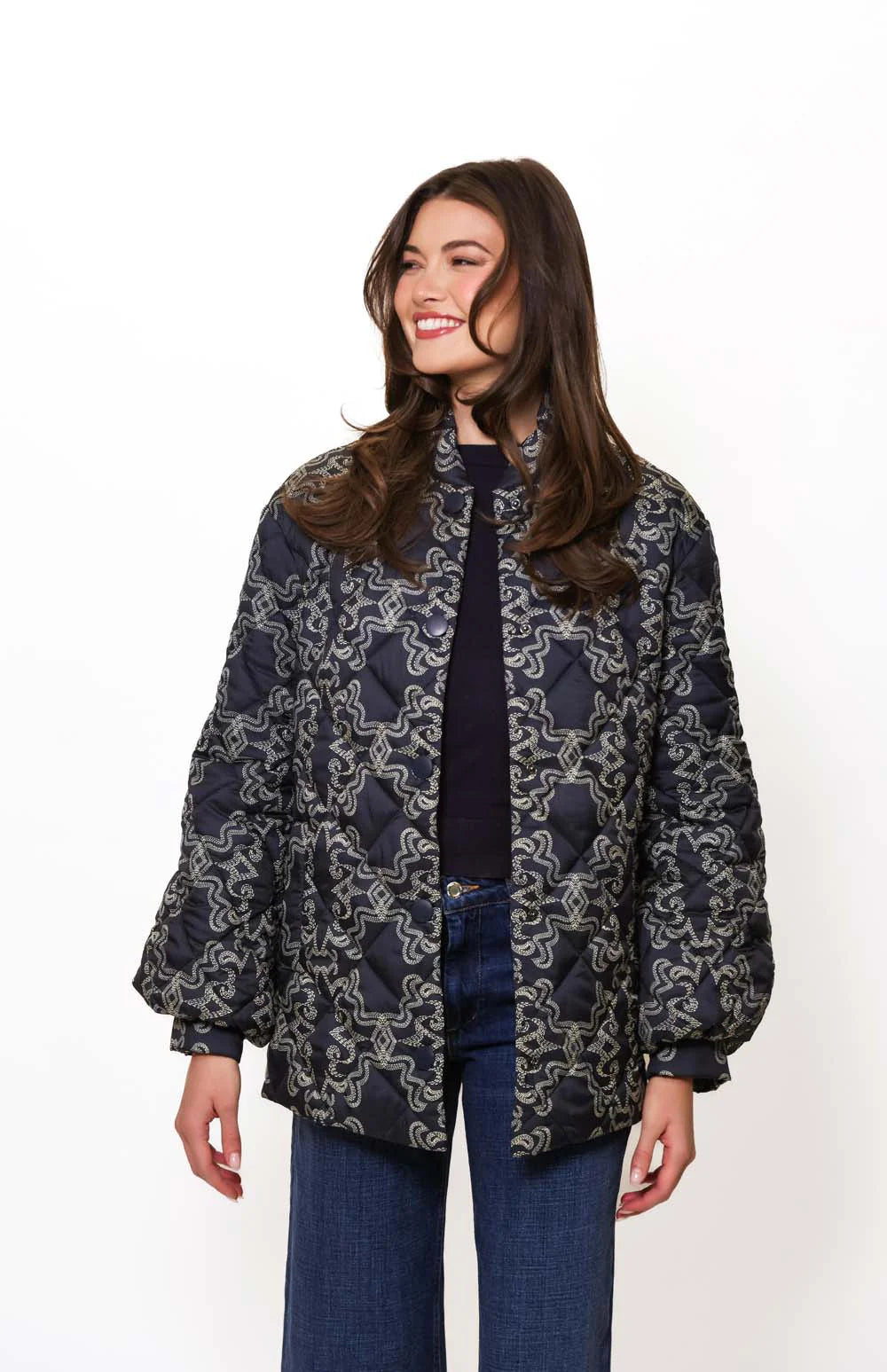 Quilted Bomber Coat