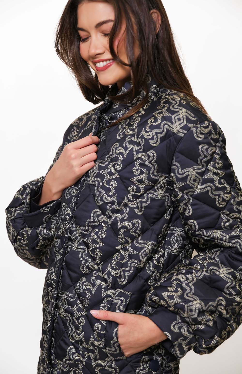 Quilted Bomber Coat