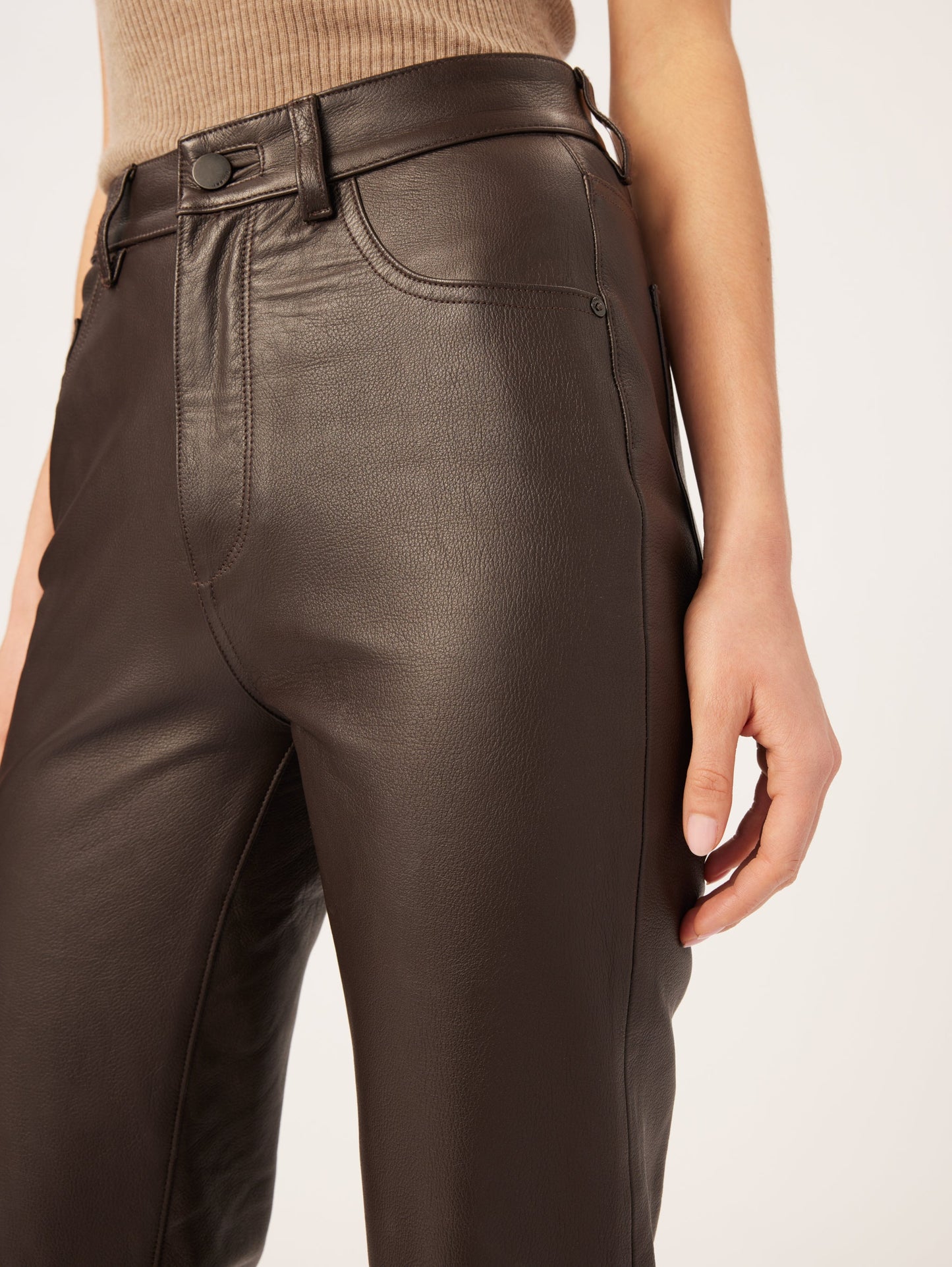 Patti Straight - Mahogany Leather