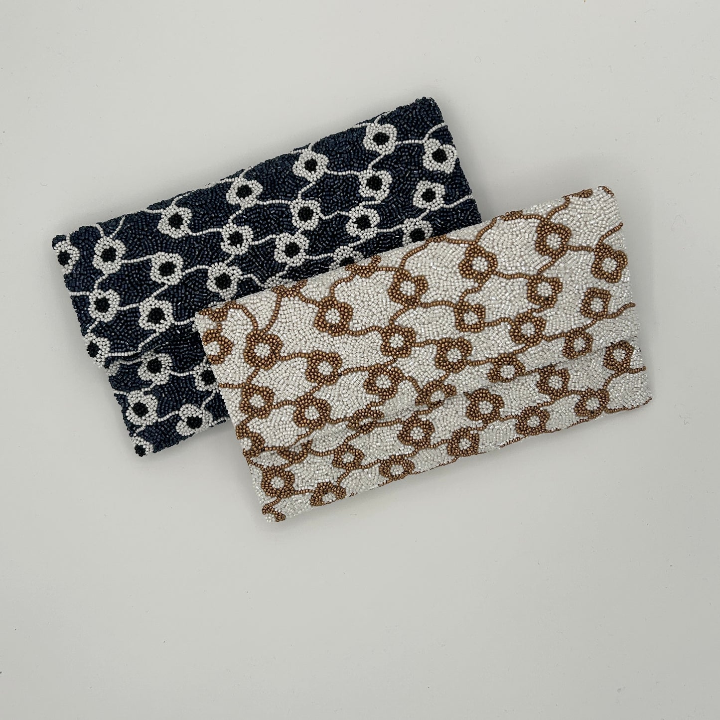 Flower Print Foldover w Chain