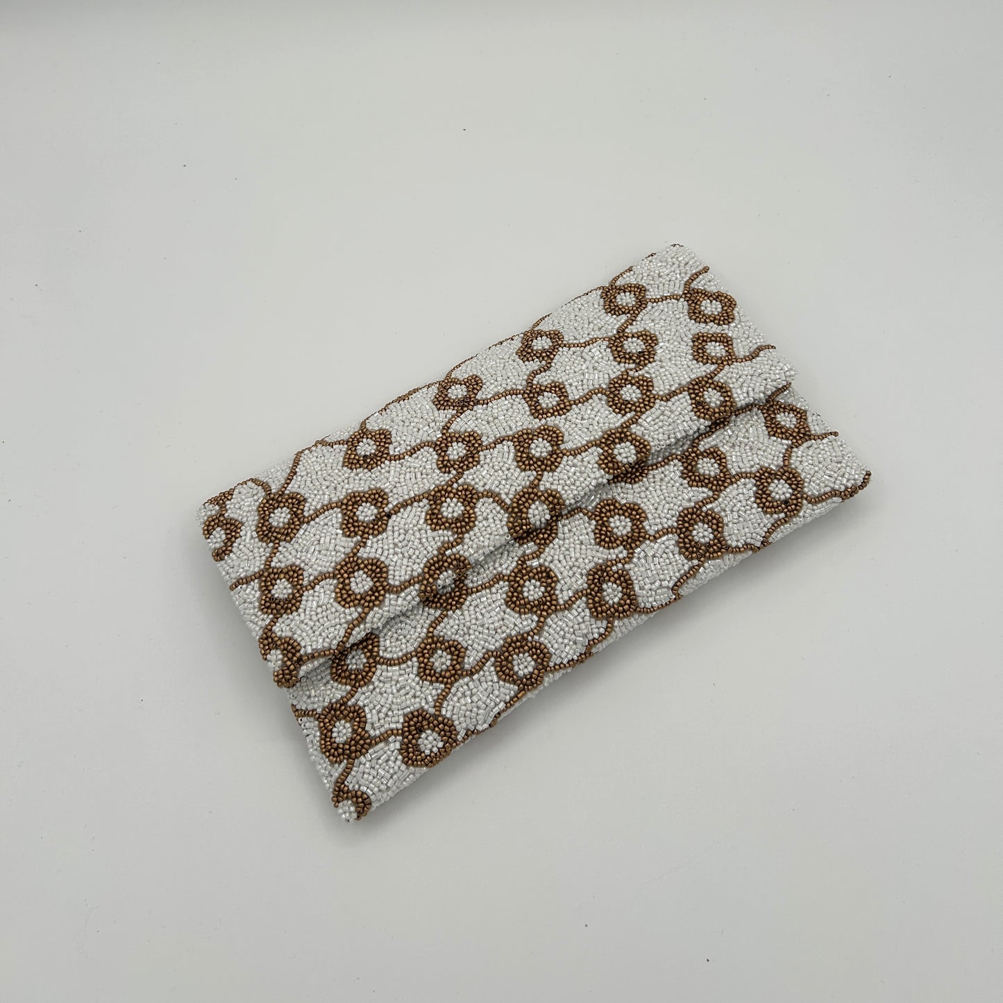 Flower Print Foldover w Chain