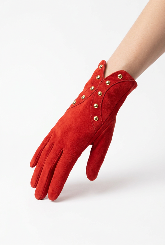 Suede Glove w/ Studs