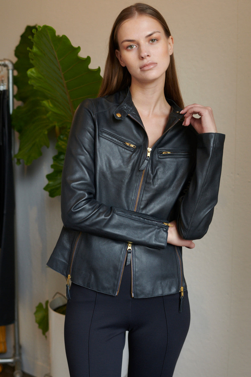 Vespa Vintage Leather Jacket – Erin Hielle - Main Image