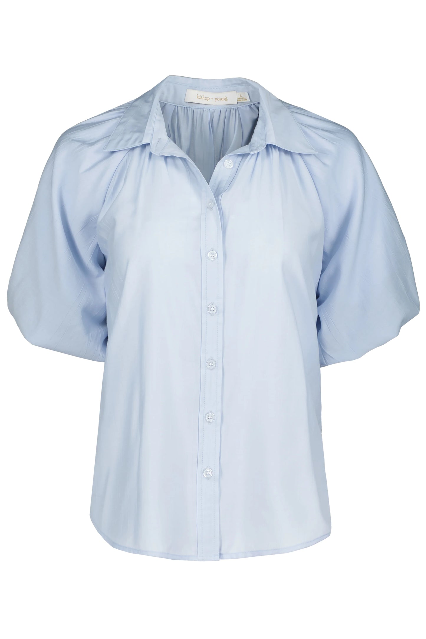 Anise Bubble Sleeve Top