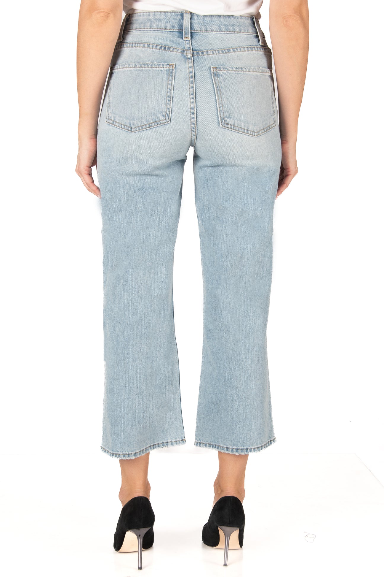 Katie Crop High Flare - Angel Blue