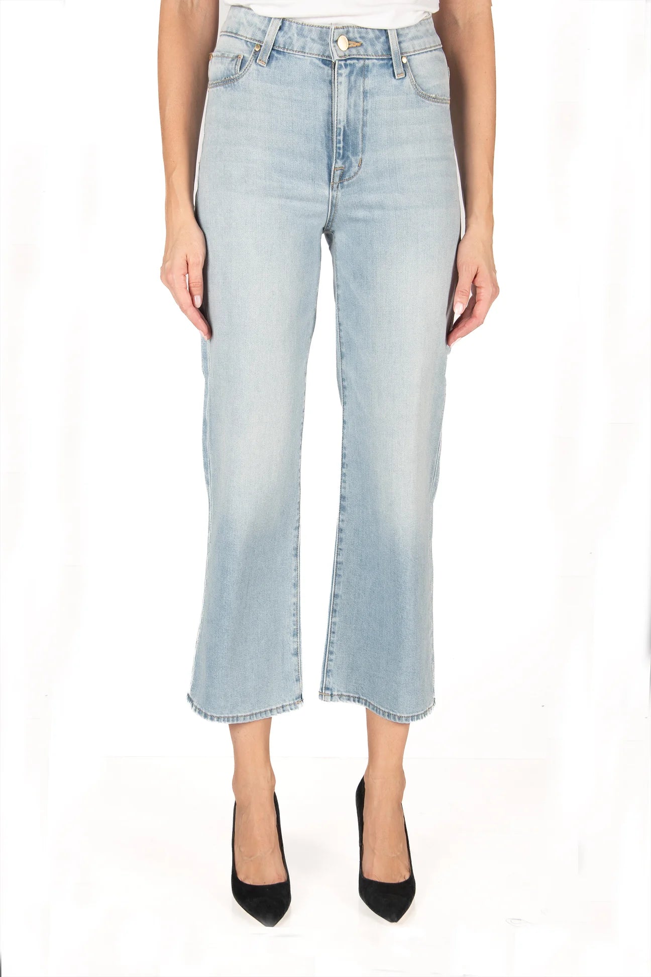 Katie Crop High Flare - Angel Blue