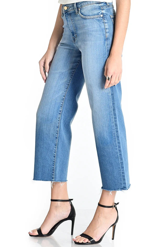 Malibu High Wide Leg Crop - Madison Blue