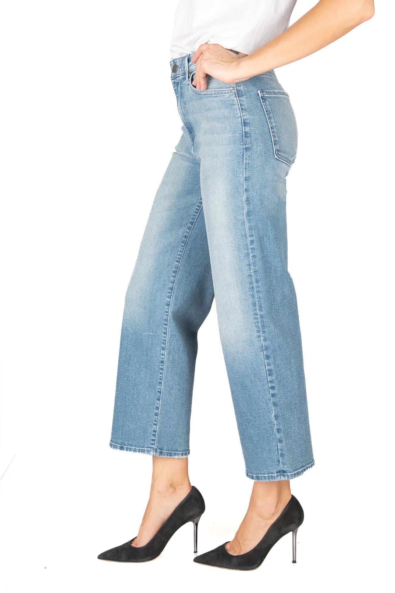 Malibu Wide Leg Crop - Napa Blue