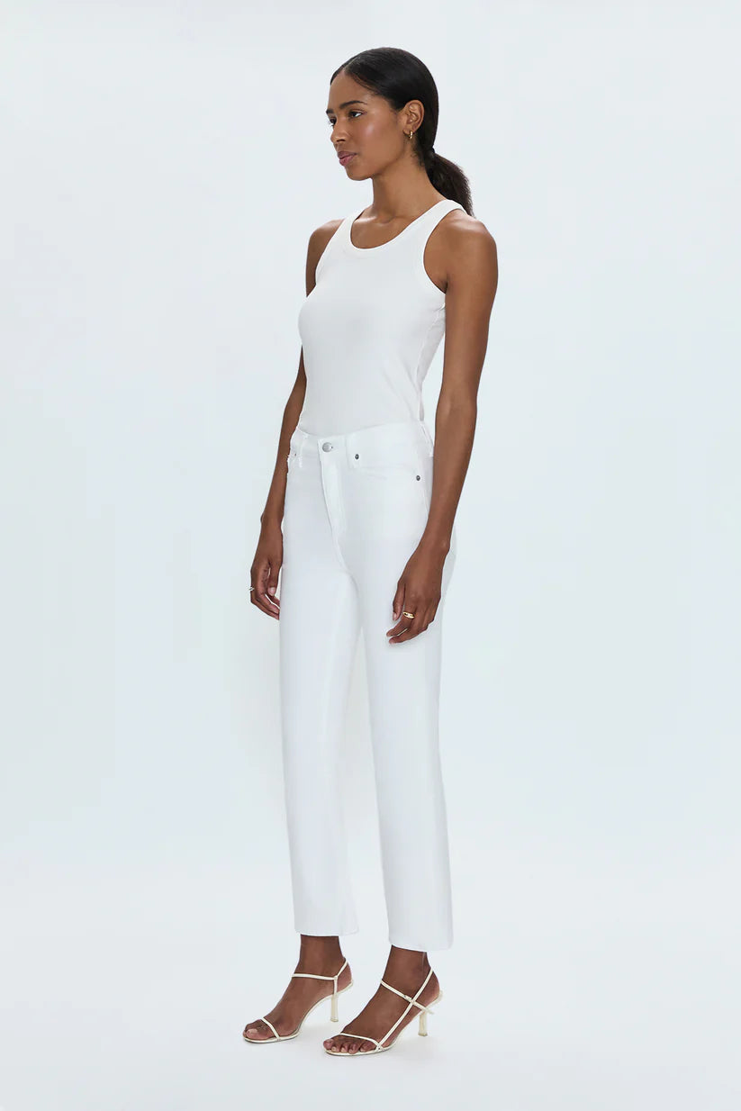 Lennon High Rise Crop Boot - Vivid White