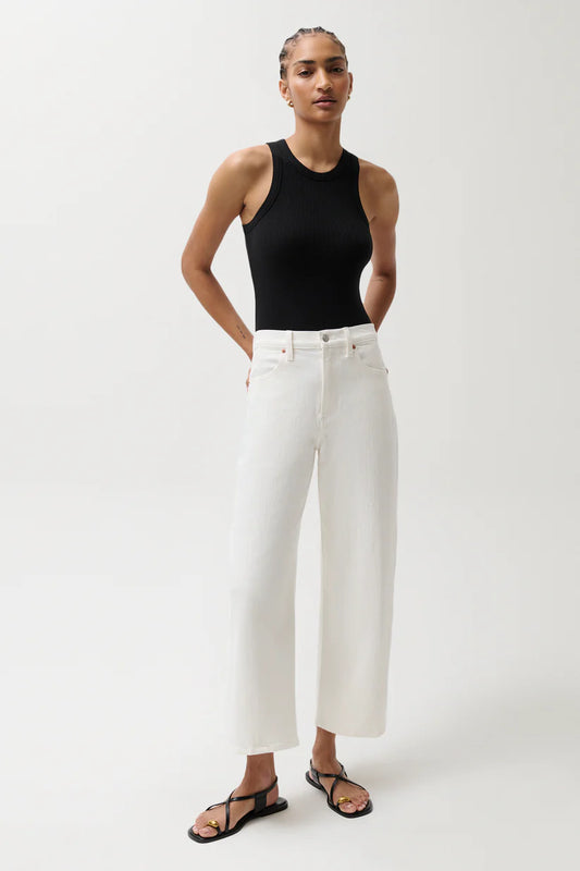 Kyra High Rise Bowed Ankle - Antique White