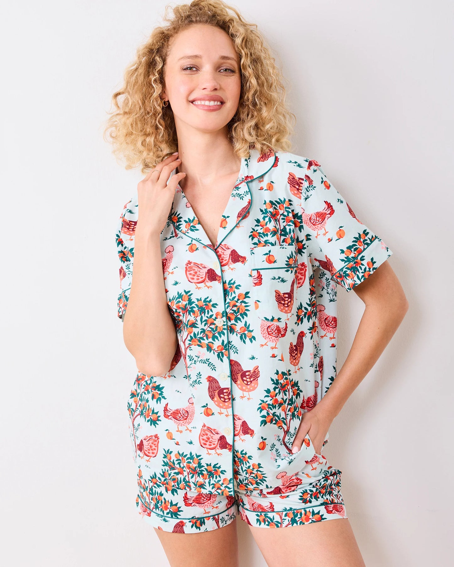 Hen House Short PJ Set