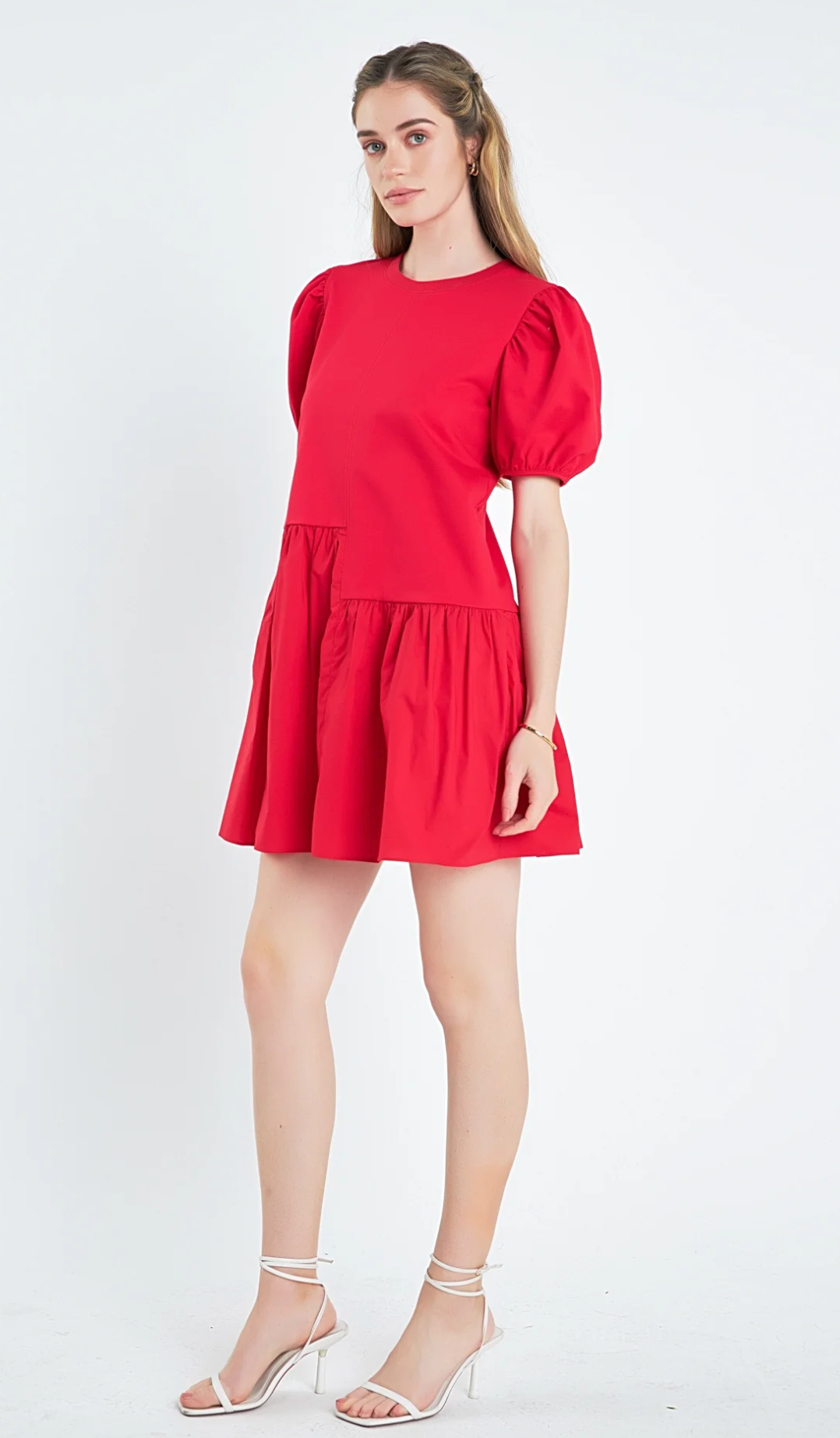 Knit Woven Mixed Dress