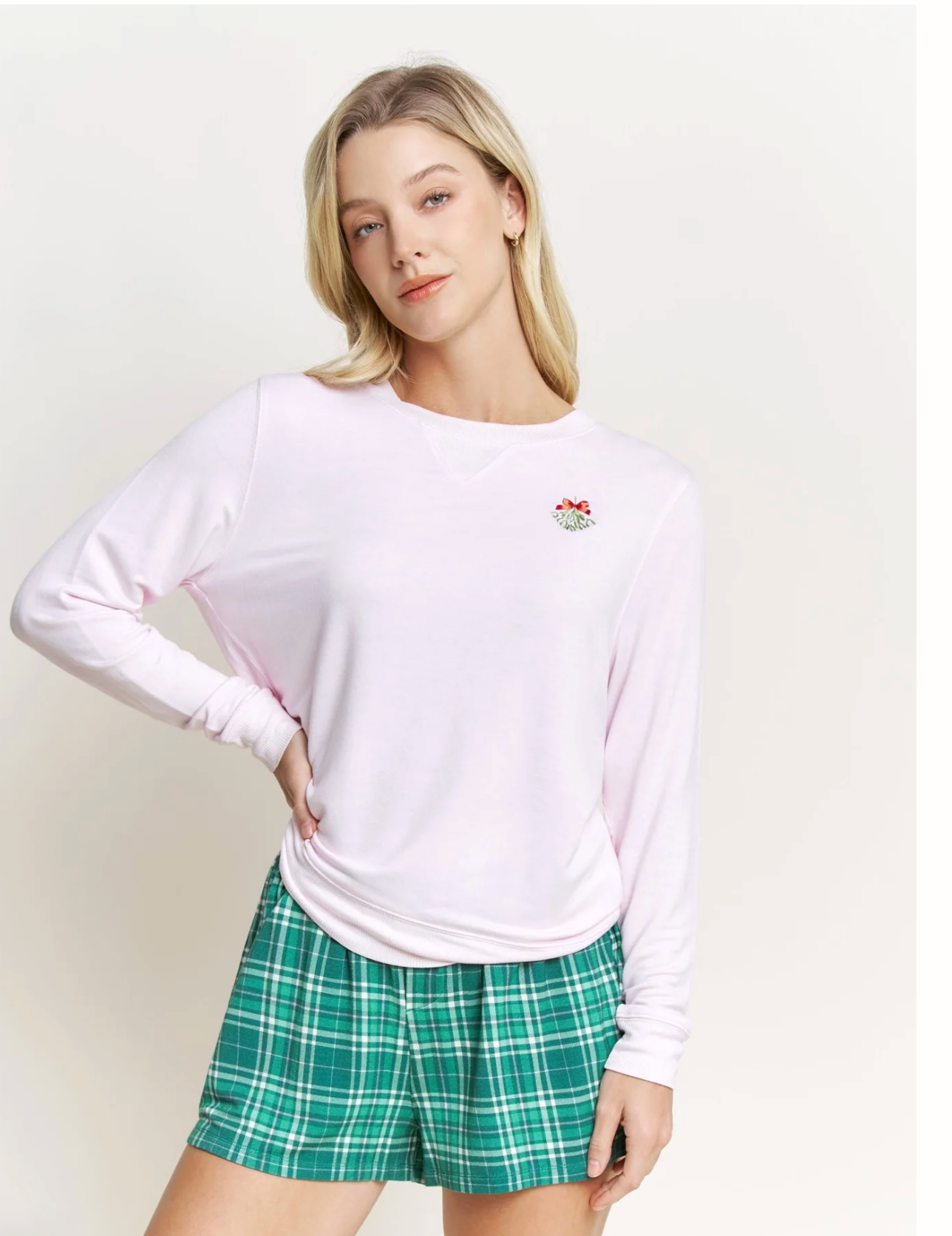 Sweetheart Long Sleeve Shortie Set