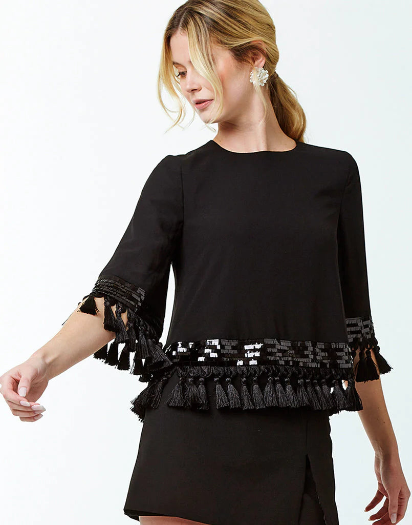 Shimmy Shimmy Tassle Top