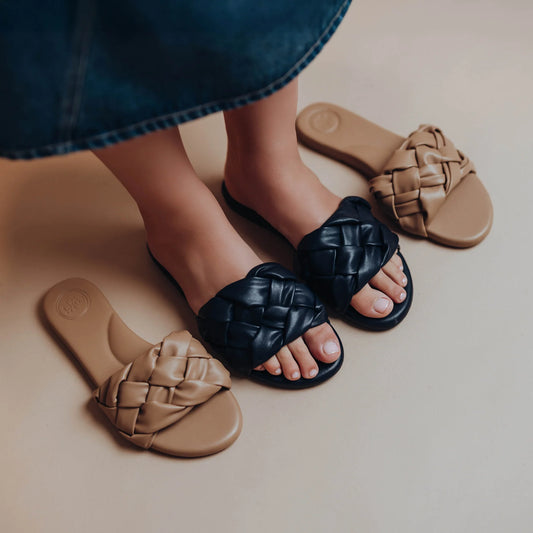 Venetta Woven Strap Slides