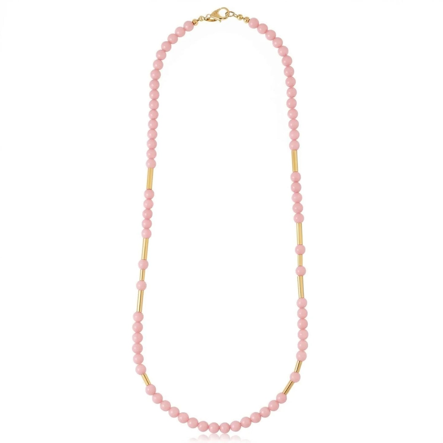 Long Hebe Necklace Pink and Gold