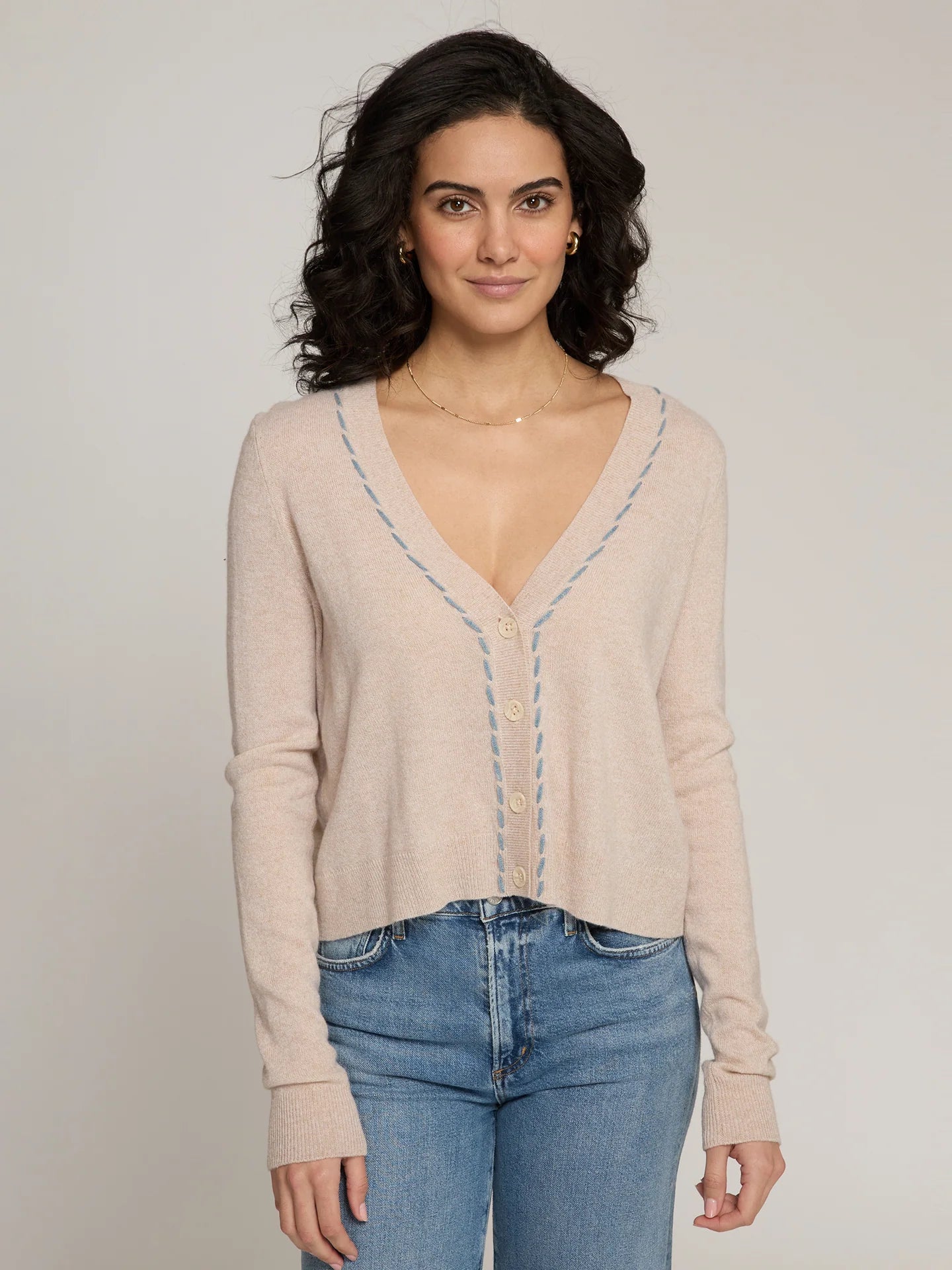 Cardigan w Tubular Lacing