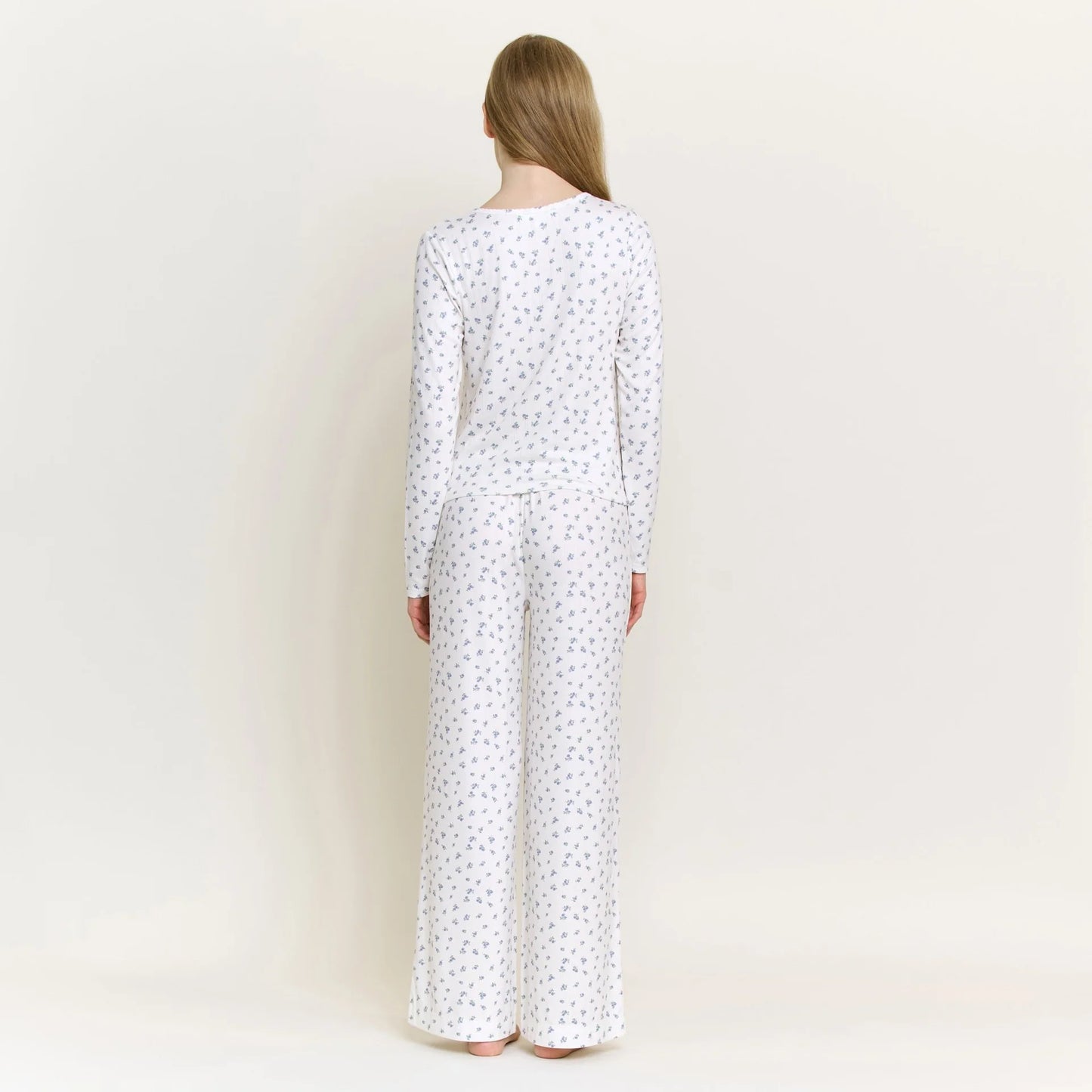Blissful Long Henley Pajama Set